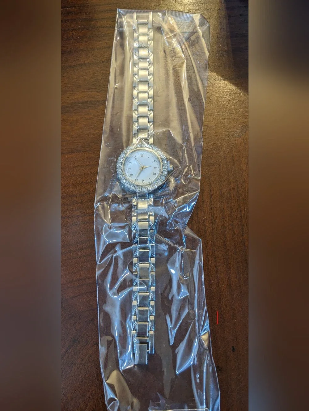 NWT Silver Tone Rhinestone Women's Bracelet Watch